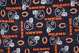 NFL Chicago Bears Football Fleece Fabric Print By the Yard