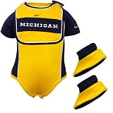 Nike Michigan Wolverines Infant Bib & Booties Set