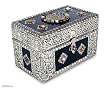 Brass jewelry box, 'Treasure Chest'