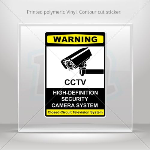 Sticker Decal CCTV High-Definition Cameras sign Vehicle Weatherproof Sports car Helmet 0500 X4X3X