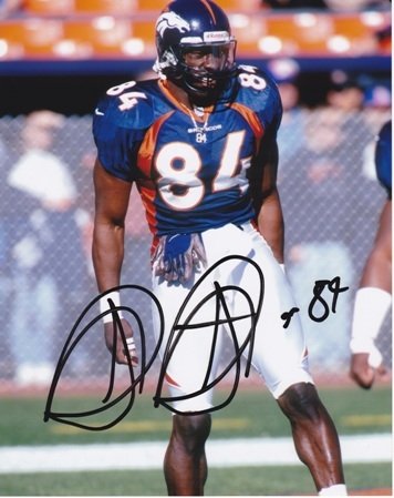 Shannon Sharpe Autographed/Hand Signed Denver Broncos 8x10 Photo - 3x Super Bowl Champion