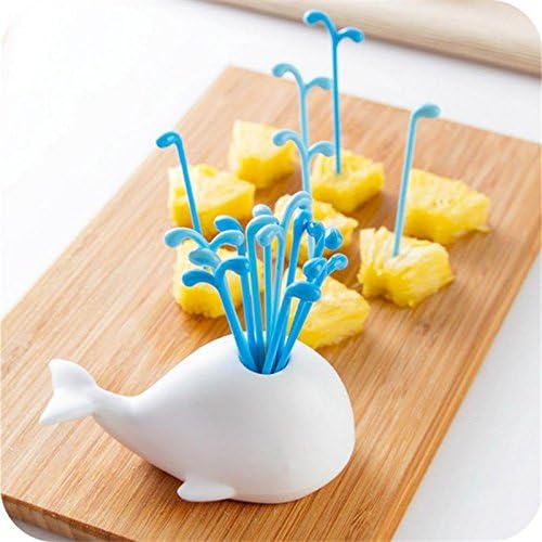 BeautyFou New Plastic Whale Fruits Cake Salad Fork Kitchen Table Decoration Home Gadget