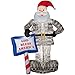 Gemmy Airblown Inflatables 89127X Military Santa With God Bless America Sign