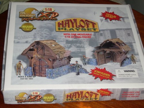 WWII World War Two - The Ultimate Solder XD Extreme Detail HAYLOFT PLAYSET with One Moveable 1:18 Action Figure. Part No. 10602 by 21st Century Toys. Action Playsets with Historic WWII Detailing. Ages 5 and up.