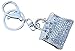 AM Landen Silver Rhinestone Black Handbag Style Key-chain Key Rings Handbags Charms