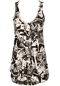 Wal G Face Print Tunic Dress