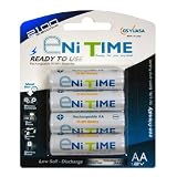 Yuasa Enitime AA Pre-Charged Rechargeable Batteries (4-Pack) by Yuasa