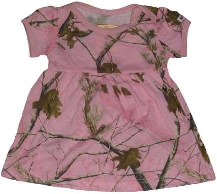 Realtree Pink Camo Dress Infant Toddler Girls Lightweight Cotton Jersey Tunic Dress (24M / 2T, Realtree Pink)