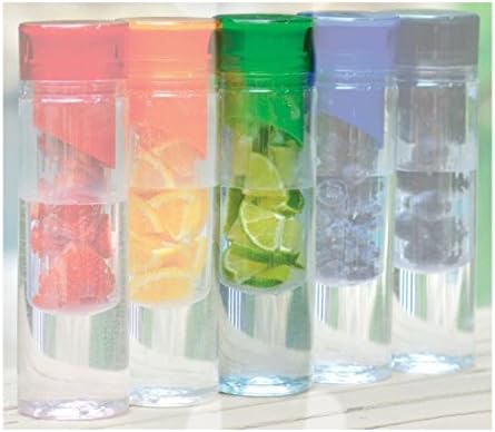 24oz Colored-Top 'Fusion' Infuser Water Bottle - FREE 'Infused Water' Recipe Guide eBook Included!* - BPA Free, Made From Durable Eastman Tritan - Another Great Fruit Infusion Water Bottle and Sport Travel Infuser - Great Holiday Gift Item! (GREEN)