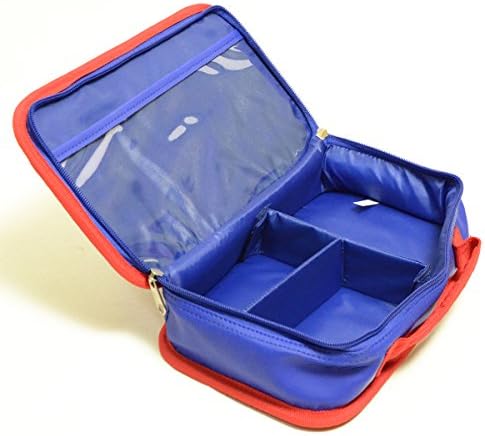 Red and Blue Circle Design Pencil Case