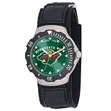 Game Time Unisex NHL-AGV-MIN Minnesota Wild Agent Velcro Series Watch