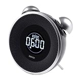 Edifier Tick Tock Multifunktions Retro-Style Radiowecker (LCD Display, SD Kartenleser, USB 2.0) schwarz
