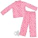 Pink Heart Coat Style Pajamas for Girls