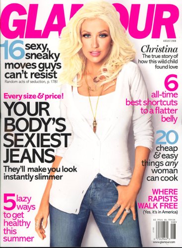 Glamour, August 2008 Issue: Christina Aguilera