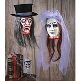 Creepy Bride and Groom Severed Heads -Halloween Decor!