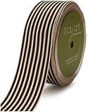 May Arts 1-1/2-Inch Wide Ribbon, Black Grosgrain Stripe