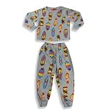 Bay Boy by MJ Collection - Boys Long Sleeve Thermal Underwear Set, Grey (Size 6)