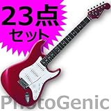 エレキギター 初心者入門セット 23点!エレキギター初心者でも安心! Photogenic フォトジェニック 最強!ST180【MRD】 メタリックレッド