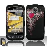 Rubberized Black Silver Pink Red Vine Heart Snap on Design Case Hard Case Skin Cover Faceplate for Lg Optimus S Ls670 51qXzFTRUXL. SL160 Rubberized Black Silver Pink Red Vine Heart Snap on Design Case Hard Case Skin Cover Faceplate for Lg Optimus S Ls670
