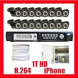 51qY%2BwViuAL. SL160  Complete Professional 16 Channel DVR CCTV Security Surveillance System Package   16 Outdoor 420TVL Security Outdoor Cameras and 16Ch 1TB Hard Drive H.264 Security DVR