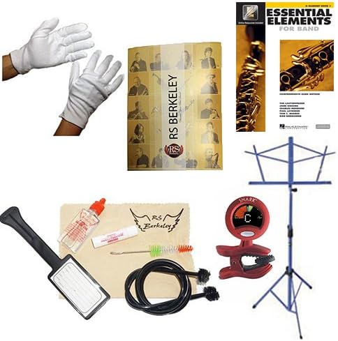 Trombone Players Super Pack - Essential Accessory Pack for the Trombone: Includes:Trombone Care &amp; Cleaning Kit, Polish Gloves, Music Stand, Band Folder,Essential Elements 2000 Band Book, &amp; Tuner &amp; Metronome
