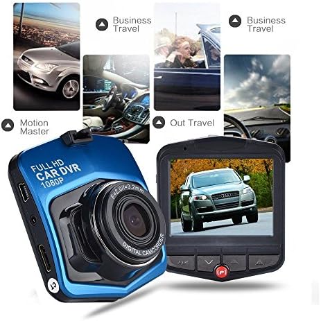 PanguKing® Car DVR Dash Cam Driving Recorder Mini Portable Black Box Full HD 1080P Super Night Vision HDMI Output G-senser Vehicle Camera Video Recorder(blue)