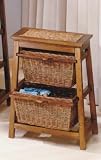 Wicker Basket Cabinet - 2-Basket