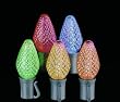 Bethlehem Lighting Indoor/Outdoor C7 LED Faceted Cone 25-Christmas Light Set, White