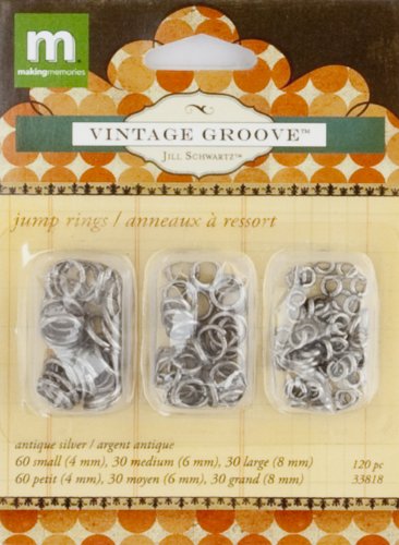 Making Memories Jill Schwartz Vintage Groove Findings Jump Rings Silver