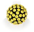 Blacktone Yellow Rhinestone Stretch Fashion Ring
