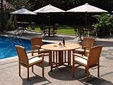 New 5 Pc Luxurious Grade-A Teak Dining Set - 48