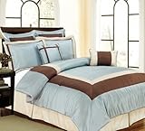 8 PC HIGH QUALITY CLASSIC COMFORTER SET, MATCHING PILLOWS, QUEEN & KING SIZ ....