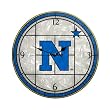 Navy Midshipmen 12in Art Glass Clock NCAA College Athletics Fan Shop Sports Team Merchandise