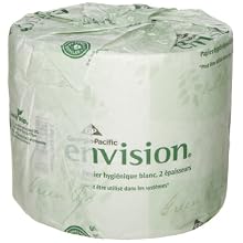 Georgia-Pacific Envision 19880/01 White 2-Ply Embossed Bathroom Tissue, 4.05" Length x 4" Width (Case of 80 Rolls)