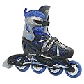 Boy's Roller Derby Tracer Adjustable Inline Skate - Black/ Blue