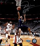 Devin Harris Autographed/Hand Signed Dallas Mavericks Blue Jersey 8x10 Photo