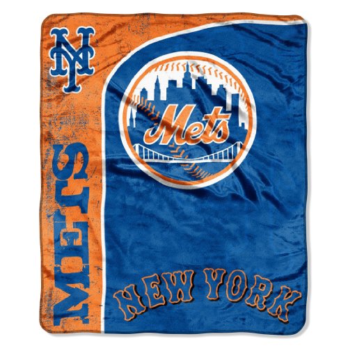 MLB New York Mets 50-Inch-by-60-Inch Micro Plush Raschel Throw "Jersey" Design
