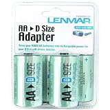 LENMAR PROAA2D D-SIZE ADAPTER FOR AA BATTERIES