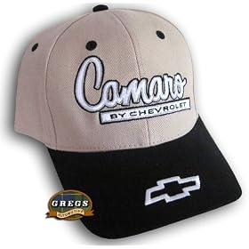 Camaro By Chevrolet Bowtie Hat Cap Black khaki by Chevrolet Apparel