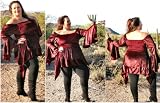 GypsyVelvetBohemianPeasantTop in Burgandy