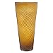 Spiral Line Glass Vase - Amber