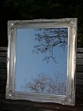 Silver Shabby Chic Antique Style Rectangular Wall Mirror complete with Premium Quality Pilkington's Glass - Standard Size: 20 inches x 24 inches (60cm x 50cm) - ITV Show Supplier - BEST PRICE ON AMAZON - ONLY AVAILABLE FROM SHABBY CHIC MIRRORS