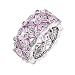Kerrigan Pink Sapphire CZ Diamond Silver Eternity Ring