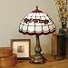 DETROIT RED WINGS 20 Hand Cut Stained Glass TIFFANY TABLE LAMP with a Cast Metal Base