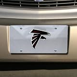 Atlanta Falcons Deluxe Silver Mirrored Laser Cut License Plate