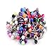 BodyJ4You Lot of 20 Eyebrow Piercing Jewelry Assorted Curved Barbell with Ball 16G (1.2mm)