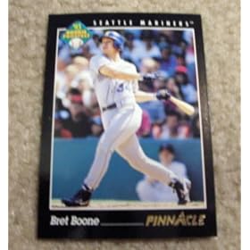 1993 Pinnacle Bret Boone # 243 MLB Baseball Rookie Prospect Card by 