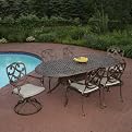 Pacific 7-pc. Oval Dining Set - Antique Bronze