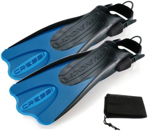 Cressi Palau Short Snorkeling Swim Fins with Mesh Bag (Made In Italy)