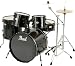Pearl Sound Check 5-piece Drum Set with Zildjian Cymbals Black/Black